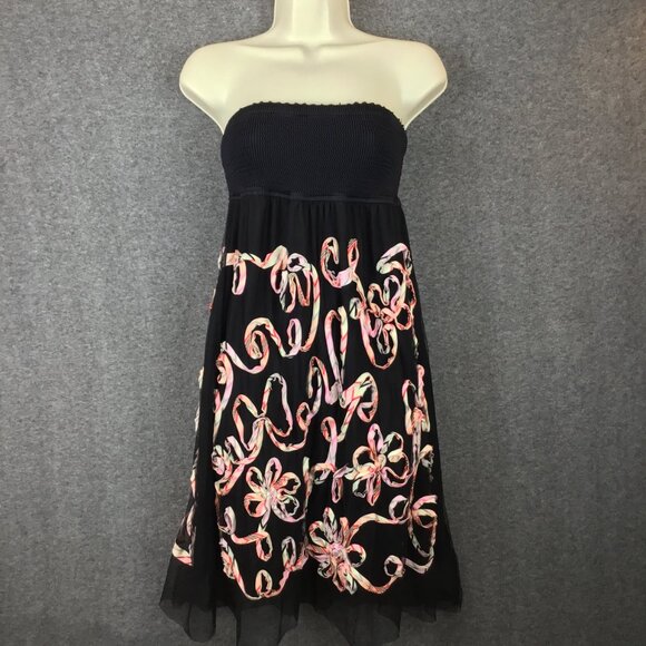 Vintage Betsey Johnson Made in USA Raised Flower Dress/Skirt/Cover OS - Picture 1 of 9
